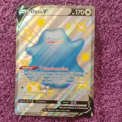 Pokemon Ditto V SV118/SV122 Shining Fates Shiny Holo Rare Full Art 170 HP - Image 1