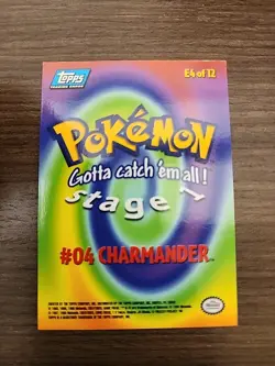 Pokemon Topps TV Animation Edition #04 Charmander! Blue Logo! E4 of 12 - Image 2