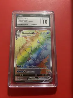 CGC 10 GYARADOS VMAX 207 EVOLVING SKIES SECRET RAINBOW RARE POKEMON GEM MINT - Image 1