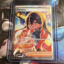 Pokemon Carmine 217/167 Sv06: Twilight Masquerade Full Art Holo Trainer SIR - Image 1