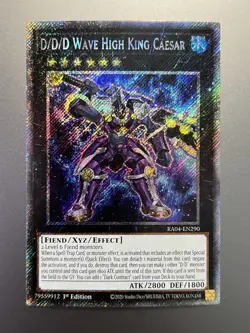 Yugioh - D/D/D Wave High King Caesar Platinum Secret Rare RA04-EN290, NM, 1st Ed - Image 1