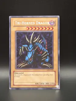 Yugioh : Tri-Horned Dragon - LOB-000 - Reverse Secret Rare - Unlimited - LP - Image 1