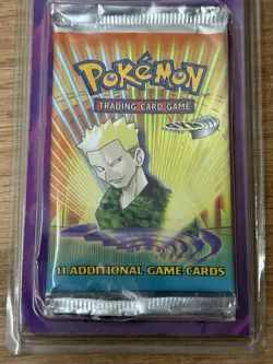 NEW Pokemon Gym Heroes TCG Lt Surge Art 11 Game Card Booster Packs (two packs) - Image 2