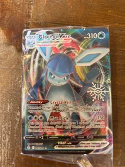 Glaceon VMAX 41/203 Ultra Rare (Snowflake Stamp) NM Evolving Skies Pokemon Card - Image 1