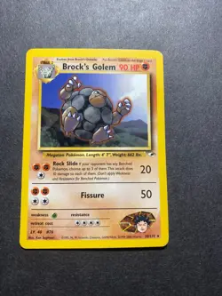 Brock's Golem 020/132 Gym Heroes Pokemon TCG Card RARE - Image 2