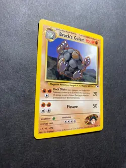 Brock's Golem 020/132 Gym Heroes Pokemon TCG Card RARE - Image 3