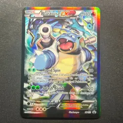 Blastoise EX XY122 Full Art Holo Rare Pokemon Card Black Star Promo LP - Image 1