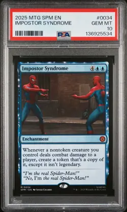 136925534 Impostor Syndrome 2025 MTG Marvel's Spider-Man #0034 PSA 10 - Image 1