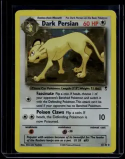 Pokemon TCG Dark Persian 6/110 Legendary Collection Holo Rare HP - Image 1