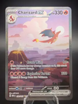 Pokemon Charizard ex 199/165 Scarlet & Violet 151 Special Illustration Rare SIR - Image 1