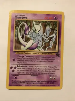 Pokemon Card Mewtwo Black Star Promo 12 Near Mint - Image 1