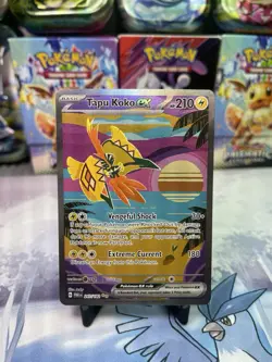 Pokemon TCG Tapu Koko EX 247/182 Paradox Rift Special Illustration - Image 1