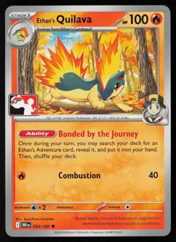 Pokemon TCG Ethan's Quilava 033/182 Prize Pack Series 8 Non-Holo Pack Fresh - NM - Image 1