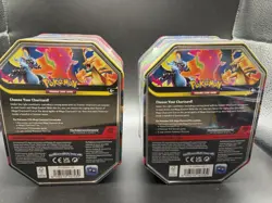Pokemon TCG Mega Charizard X & Y EX Tins New And Sealed - Set of 2 - Image 2