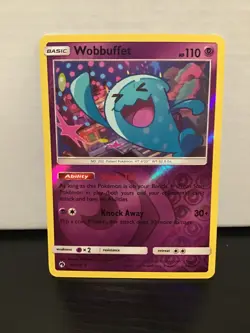 Wobbuffet 93/214 Reverse Holo Rare Pokemon Lost Thunder - Image 1