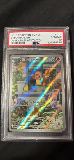 Pokemon Charmander 044 Scarlet & Violet Promo Holo PSA 10 2023 English - Image 1