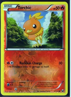 2012 POKEMON TORCHIC 14/108 DARK EXPLORERS - REVERSE HOLO- COMMON- NM - Image 1