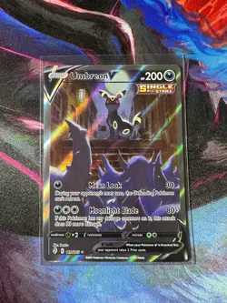 Umbreon V (Alternate Full Art) 189/203 SWSH07 Evolving Skies Pokemon TCG NM - Image 1