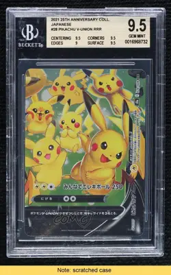 Pikachu V-UNION Japanese Pokemon 25th Anniversary Collection BGS 9.5 READ - Image 1