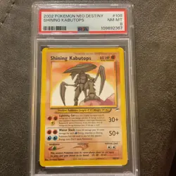 2002 POKEMON NEO DESTINY #108 SHINING KABUTOPS PSA 8 - Image 1