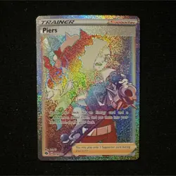 Pokemon TCG Piers Full Art Secret Rare Holo 078/073 Rainbow NM - Image 1