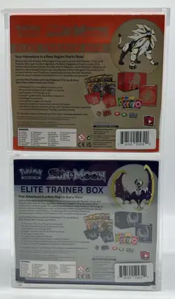 Lot of (2) Pokemon TCG Sun & Moon Elite Trainer Box ARTSET w/Acrylic - Image 2