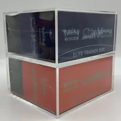 Lot of (2) Pokemon TCG Sun & Moon Elite Trainer Box ARTSET w/Acrylic - Image 3