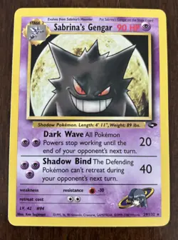 Pokemon Vintage Sabrina's Gengar Gym Challenge Rare 29/132 - Image 1