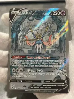 Pokemon Zacian V Crown Zenith Galarian Gallery Ultra Rare Holo GG48/GG70 NM - Image 3