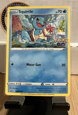 Squirtle 2022 Pokemon SWSH Black Star Promo Pokemon GO Holo #233 NM-MT - Image 1