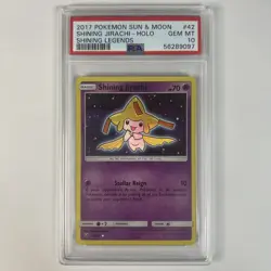2017 POKEMON SUN & MOON SHINING LEGENDS #42 SHINING JIRACHI-HOLO PSA 10 - Image 1