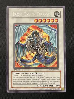 Iron Chain Dragon CSOC-EN040 Rare 1st Edition Lightly Played English Yu-Gi-Oh! - Image 1