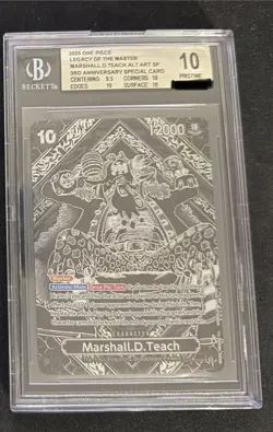 One Piece Marshall.D.Teach 3rd Anniversary Special Card Silver OP09-093 BGS 10 - Image 1