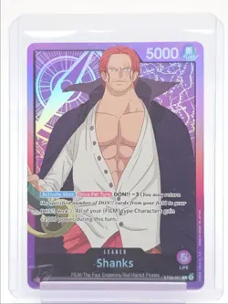 SHANKS 2023 ONE PIECE STARTER DECK: FILM EDITION LEADER B #ST05-001 Q5600 - Image 1