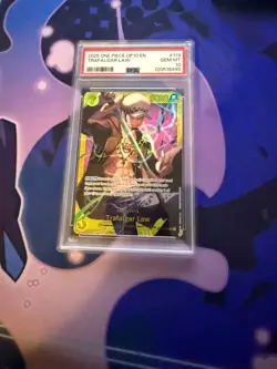 2025 One Piece TCG Royal Blood OP10-119 Trafalgar Law SEC PSA 10 Gem Mint - Image 1