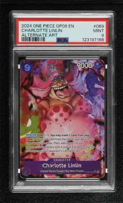 2024 One Piece Two Legends OP08 SR Alt Art Charlotte Linlin #OP08-069 PSA 9 MINT - Image 1