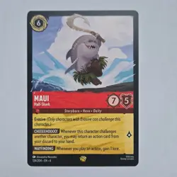 Disney Lorcana Maui - Half-Shark Character Card Moana 124/204 - Image 1