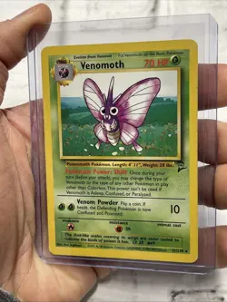 Pokemon Venomoth 31/130 Rare Base Set 2 Pokemon 2000 Vintage WOTC Card TCG MP - Image 2