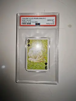 Pokemon - Bicycle Mini Playing Cards - Ninetales - 9 of Clubs - PSA 10 Gem Mint - Image 1