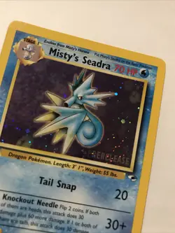Misty's Seadra PRERELEASE Gym Heroes - Holo Rare 9/132 WOTC Card NM Pokemon TCG - Image 2