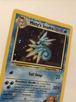 Misty's Seadra PRERELEASE Gym Heroes - Holo Rare 9/132 WOTC Card NM Pokemon TCG - Image 3