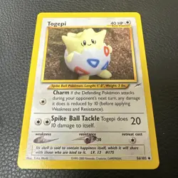 Pokemon TCG Togepi Neo Destiny Unlimited Uncommon Card 56/105 LP - Image 2