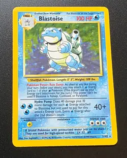 Blastoise 02/102 Holo - NM Flawless Front Holographic 1999 Vintage Pokemon Card - Image 2