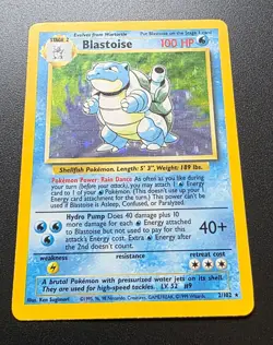 Blastoise 02/102 Holo - NM Flawless Front Holographic 1999 Vintage Pokemon Card - Image 3