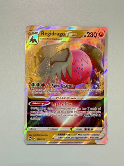 Regidrago Vstar Holo 136/195 Pokemon Card Silver Tempest Illustration Rare - Image 1