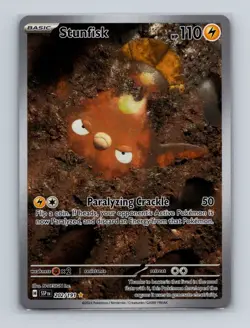Stunfisk 202 2024 Pokemon Surging Sparks Illustration Rare Card NM+ (a) - Image 1