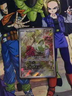 Pokemon TCG Sprigatito Holo Card Paldea Evolved, Illustration Rare, Card 196/193 - Image 1