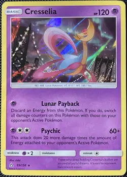 Cresselia 59/156 Sm-Ultra Prism (Holo Bleed) Pokemon Card - Image 1