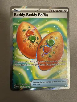 Pokemon Buddy-Buddy Poffin Ultra Rare Trainer Holo 167/132 Me01 Card - Image 1
