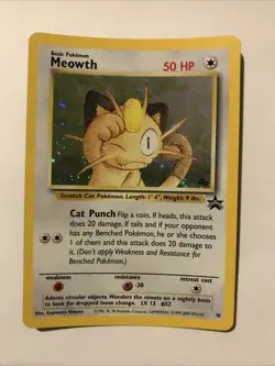 Pokemon Meowth Nintendo Black Star Promo 10 Holo Pokemon Card - Image 1